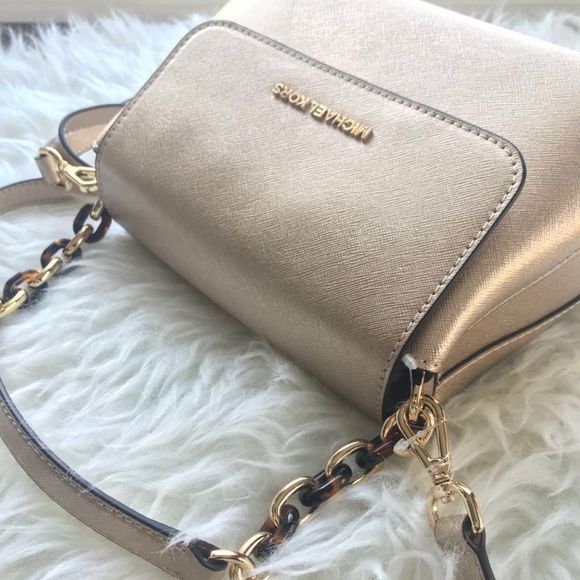 NWT Michael Kors Portia Small Crossbody Satchel Leather SHOULDER BAG SOFIA - Picture 4 of 4